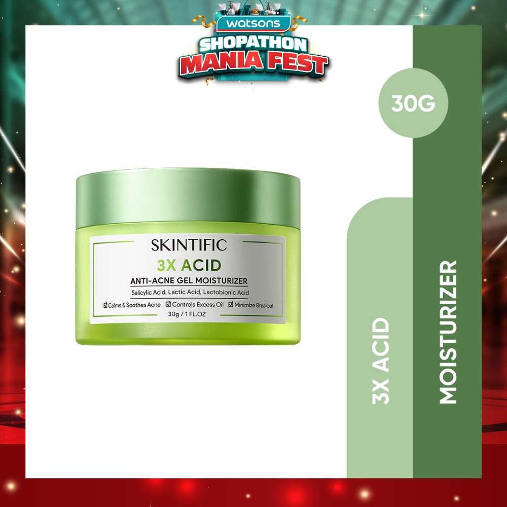 3X Acid Acne-Care Gel Moisturizer (To Calms, Soothes Acne, Controls Excess Oil & Minimize Breakout) 30g