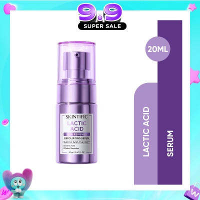 SKINTIFIC - Lactic Acid Skin Renewal Exfoliating Serum (To Calms Acne & Fades Blemishes) 20ml image