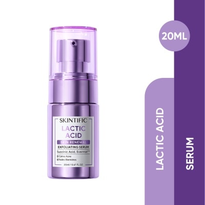 SKINTIFIC - Lactic Acid Skin Renewal Exfoliating Serum (To Calms Acne & Fades Blemishes) 20ml (Expiry: Aug`2027) image