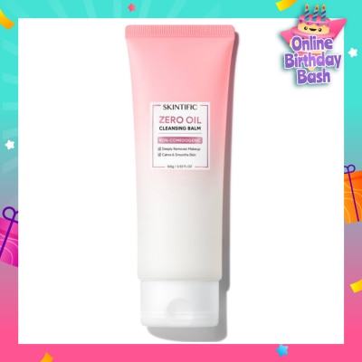 SKINTIFIC Zero Oil Non-Comedogenic Cleansing Balm (To Deeply Removes Makeup, Calms & Smooths Skin) 100ml