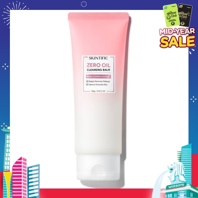 SKINTIFIC Zero Oil Non-Comedogenic Cleansing Balm (To Deeply Removes Makeup, Calms & Smooths Skin) 100ml