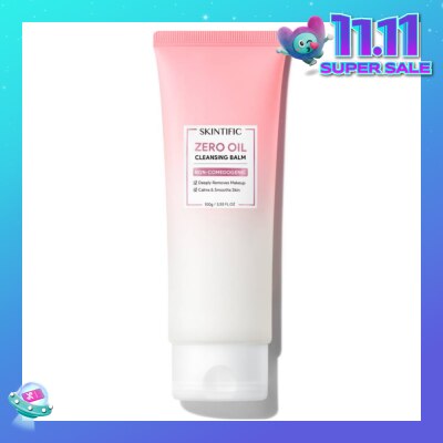 SKINTIFIC Zero Oil Non-Comedogenic Cleansing Balm (To Deeply Removes Makeup, Calms & Smooths Skin) 100ml
