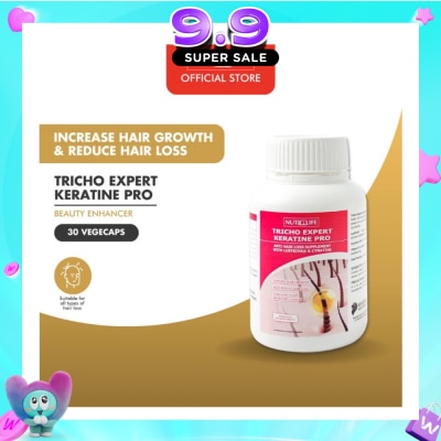 NUTRILIFE - Tricho Expert Keratine Pro Anti Hair Loss Supplement Vegetarian Capsule 30s image