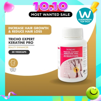 NUTRILIFE Tricho Expert Keratine Pro Anti Hair Loss Supplement Vegetarian Capsule 30s image