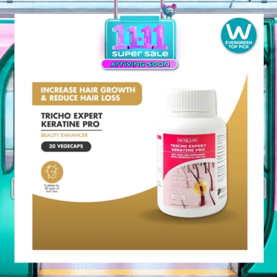NUTRILIFE Tricho Expert Keratine Pro Anti Hair Loss Supplement Vegetarian Capsule 30s image