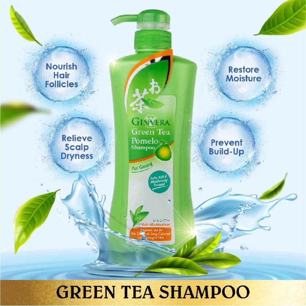 Green Tea Pomelo Shampoo Hair Moisturizer (For Dry, Split Ends, Long, Colored & Damaged Hair Type) 750g