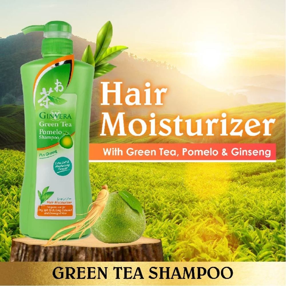 Green Tea Pomelo Shampoo Hair Moisturizer (For Dry, Split Ends, Long, Colored & Damaged Hair Type) 750g