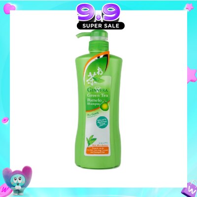 GINVERA - Green Tea Pomelo Shampoo Hair Moisturizer (For Dry, Split Ends, Long, Colored & Damaged Hair Type) 750g image