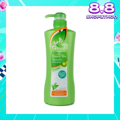 GINVERA Green Tea Pomelo Shampoo Hair Moisturizer (For Dry, Split Ends, Long, Colored & Damaged Hair Type) 750g