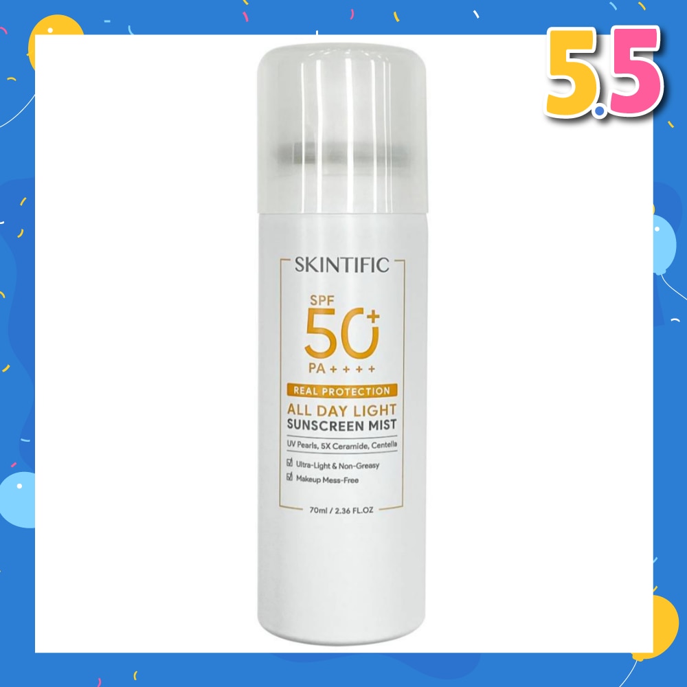 All Day Light Sunscreen Mist SPF50+ PA++++ (Ultra-Light, Non-Greasy & Makeup Mess-Free) 70ml
