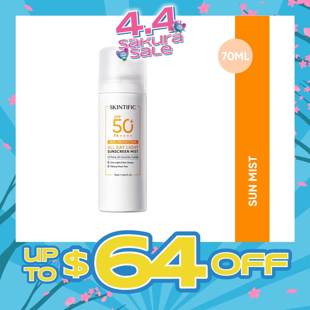 All Day Light Sunscreen Mist SPF50+ PA++++ (Ultra-Light, Non-Greasy & Makeup Mess-Free) 70ml