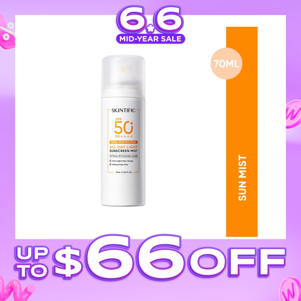 All Day Light Sunscreen Mist SPF50+ PA++++ (Ultra-Light, Non-Greasy & Makeup Mess-Free) 70ml