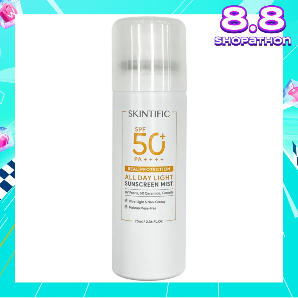 All Day Light Sunscreen Mist SPF50+ PA++++ (Ultra-Light, Non-Greasy & Makeup Mess-Free) 70ml