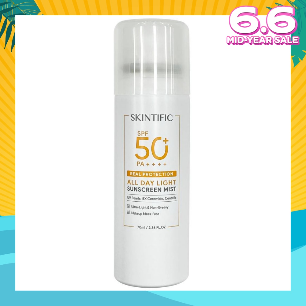 All Day Light Sunscreen Mist SPF50+ PA++++ (Ultra-Light, Non-Greasy & Makeup Mess-Free) 70ml