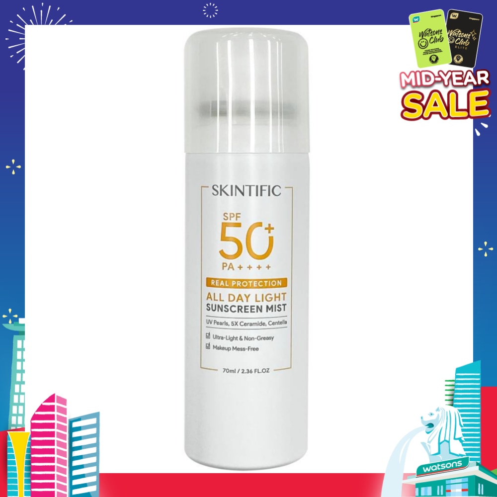 All Day Light Sunscreen Mist SPF50+ PA++++ (Ultra-Light, Non-Greasy & Makeup Mess-Free) 70ml