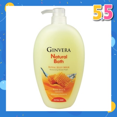 GINVERA Natural Bath Royal Jelly Milk Moisturizing Shower Foam 950g