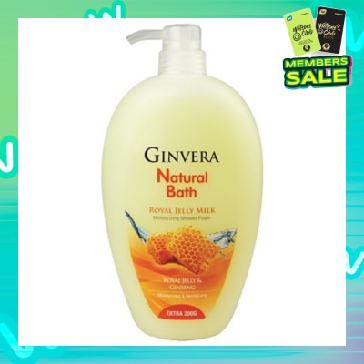 GINVERA Natural Bath Royal Jelly Milk Moisturizing Shower Foam 950g