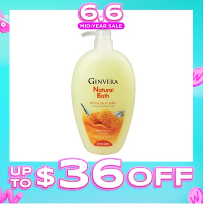GINVERA - Natural Bath Royal Jelly Milk Moisturizing Shower Foam 950g
