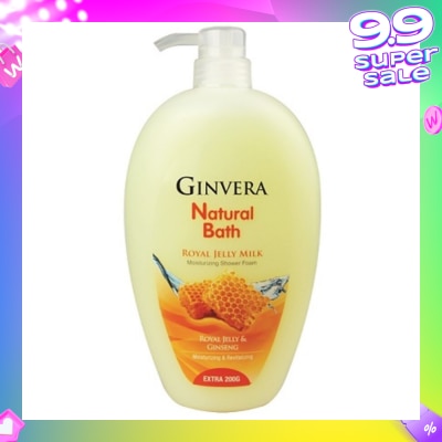 GINVERA Natural Bath Royal Jelly Milk Moisturizing Shower Foam 950g