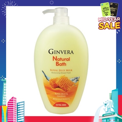 GINVERA Natural Bath Royal Jelly Milk Moisturizing Shower Foam 950g