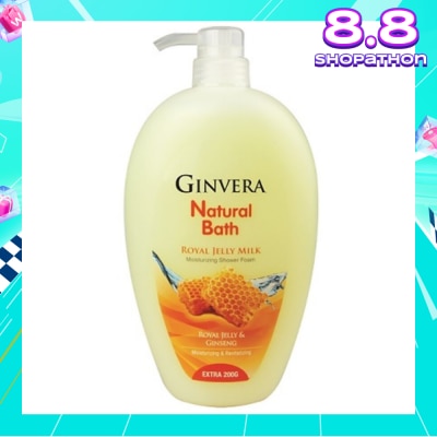 GINVERA Natural Bath Royal Jelly Milk Moisturizing Shower Foam 950g