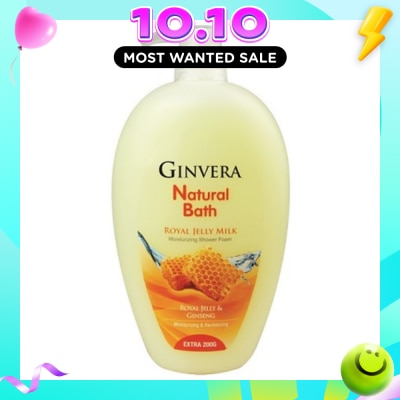 GINVERA Natural Bath Royal Jelly Milk Moisturizing Shower Foam 950g image