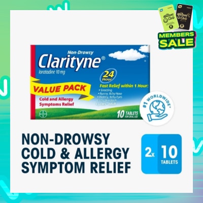 CLARITYNE Clarityn Non-Drowsy Allergy Relief 24H Tablets 2x10S value pack