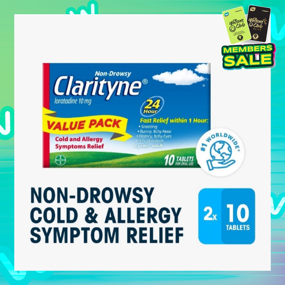 Clarityn Non-Drowsy Allergy Relief 24H Tablets 2x10S value pack