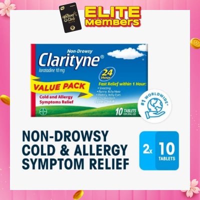 CLARITYNE Clarityn Non-Drowsy Allergy Relief 24H Tablets 2x10S value pack