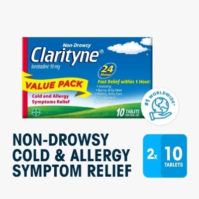 CLARITYNE Clarityn Non-Drowsy Allergy Relief 24H Tablets 2x10S value pack