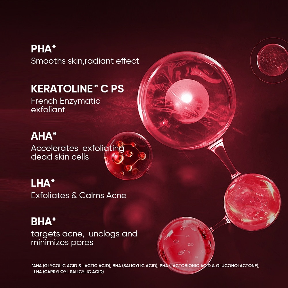 AHA BHA PHA LHA Peeling Solution (To Smooths Skin Texture & Minimize Pore Appearance) 30ml