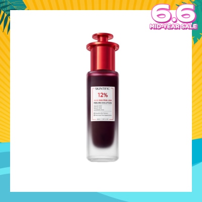 SKINTIFIC AHA BHA PHA LHA Peeling Solution (To Smooths Skin Texture & Minimize Pore Appearance) 30ml