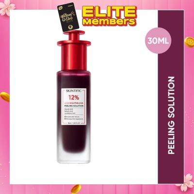 SKINTIFIC AHA BHA PHA LHA Peeling Solution (To Smooths Skin Texture & Minimize Pore Appearance) 30ml