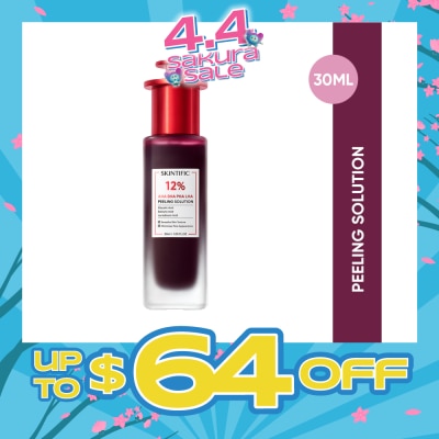 SKINTIFIC AHA BHA PHA LHA Peeling Solution (To Smooths Skin Texture & Minimize Pore Appearance) 30ml