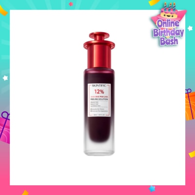 SKINTIFIC AHA BHA PHA LHA Peeling Solution (To Smooths Skin Texture & Minimize Pore Appearance) 30ml