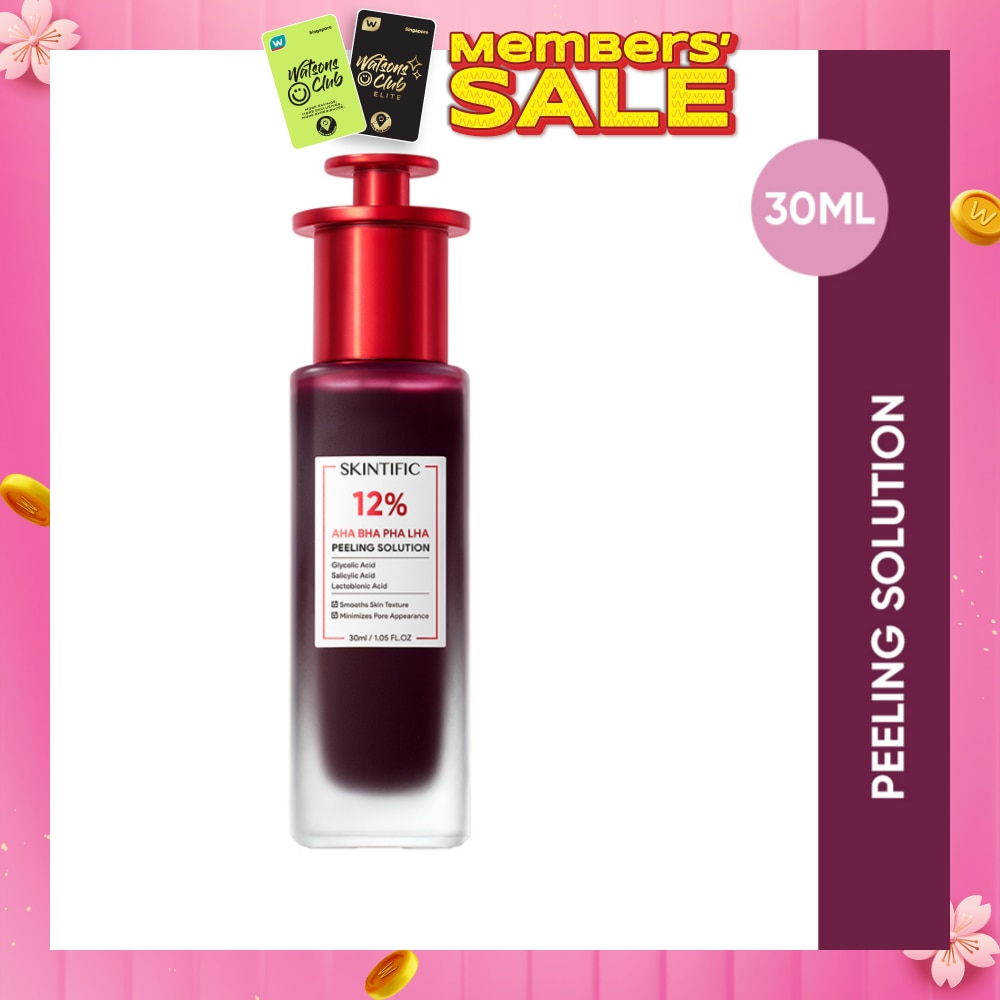 AHA BHA PHA LHA Peeling Solution (To Smooths Skin Texture & Minimize Pore Appearance) 30ml
