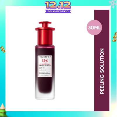 SKINTIFIC AHA BHA PHA LHA Peeling Solution (To Smooths Skin Texture & Minimize Pore Appearance) 30ml