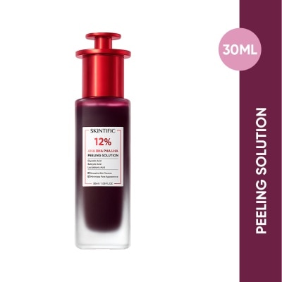 SKINTIFIC AHA BHA PHA LHA Peeling Solution (To Smooths Skin Texture & Minimize Pore Appearance) 30ml