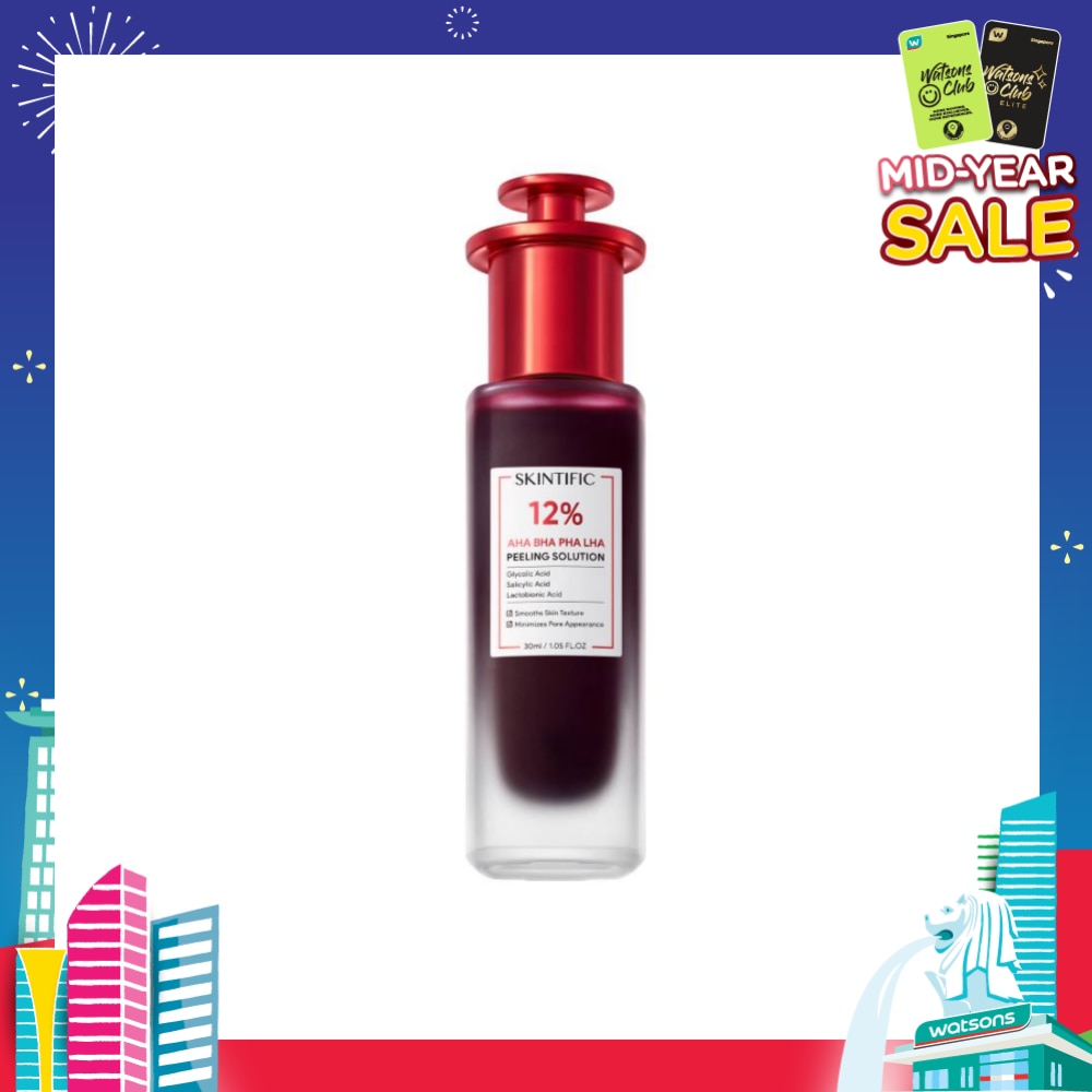 AHA BHA PHA LHA Peeling Solution (To Smooths Skin Texture & Minimize Pore Appearance) 30ml