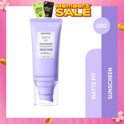 SKINTIFIC Matte Fit Oil Control Serum Sunscreen SPF50+ PA++++ 50g