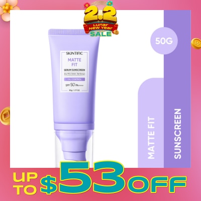SKINTIFIC Matte Fit Oil Control Serum Sunscreen SPF50+ PA++++ 50g