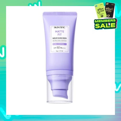 SKINTIFIC Matte Fit Oil Control Serum Sunscreen SPF50+ PA++++ 50g