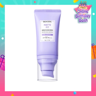 SKINTIFIC Matte Fit Oil Control Serum Sunscreen SPF50+ PA++++ 50g