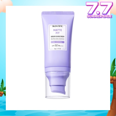 SKINTIFIC Matte Fit Oil Control Serum Sunscreen SPF50+ PA++++ 50g