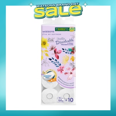 WATSONS - X Flower Bathroom Tissue (Easily Dissolvable) 4ply x 230 sheets x 10 rolls