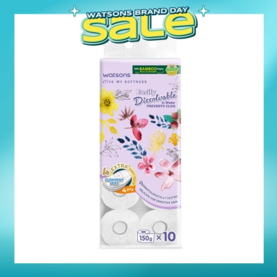 WATSONS - X Flower Bathroom Tissue (Easily Dissolvable) 4ply x 230 sheets x 10 rolls