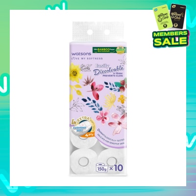 WATSONS X Flower Bathroom Tissue (Easily Dissolvable) 4ply x 230 sheets x 10 rolls