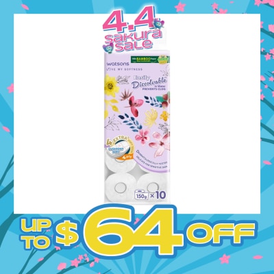 WATSONS - X Flower Bathroom Tissue (Easily Dissolvable) 4ply x 230 sheets x 10 rolls