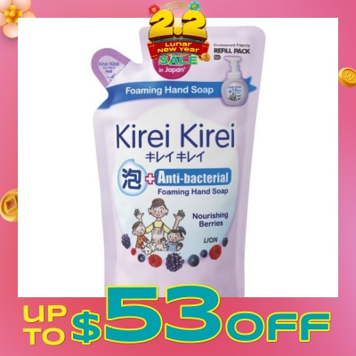 KIREI KIREI Lion AntiBacterial Foaming Hand Soap Refill Caring Berries 200ml