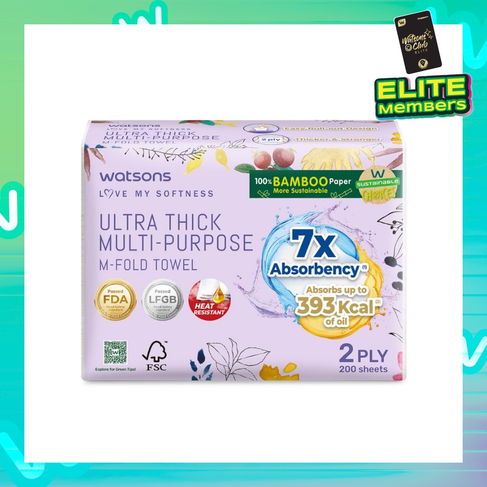 X Flower Ultra Thick Multi-Purpose M-Fold Towel 2 Ply Sheet 200s